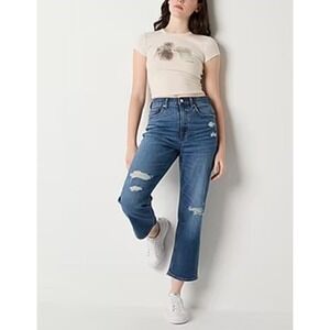 Arizona Womens Juniors Highest Rise Straight Leg Jean Sz 0 Vintage Straight